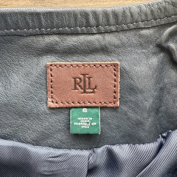 VINTAGE Ralph Lauren | Cropped Lamb Leather Jacket - Picture 4 of 5